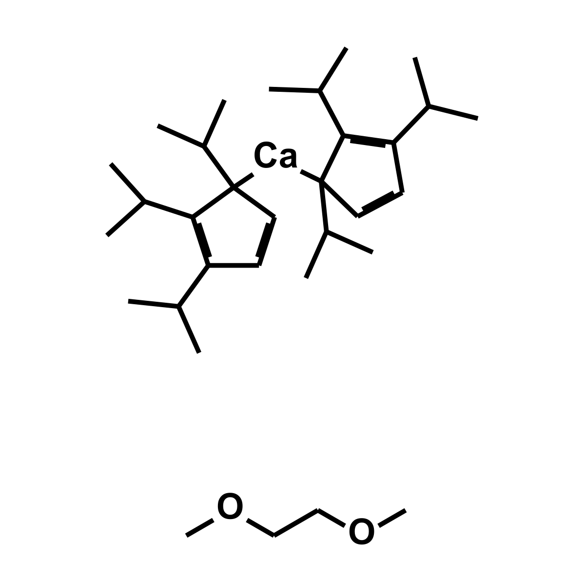 Bis(tri-isopropylcyclopentadienyl)calcium 1,2-dimethoxyethane adduct Chemical Structure